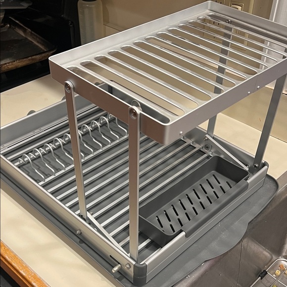 Silver Metal Dish Rack - Picture 2 of 6